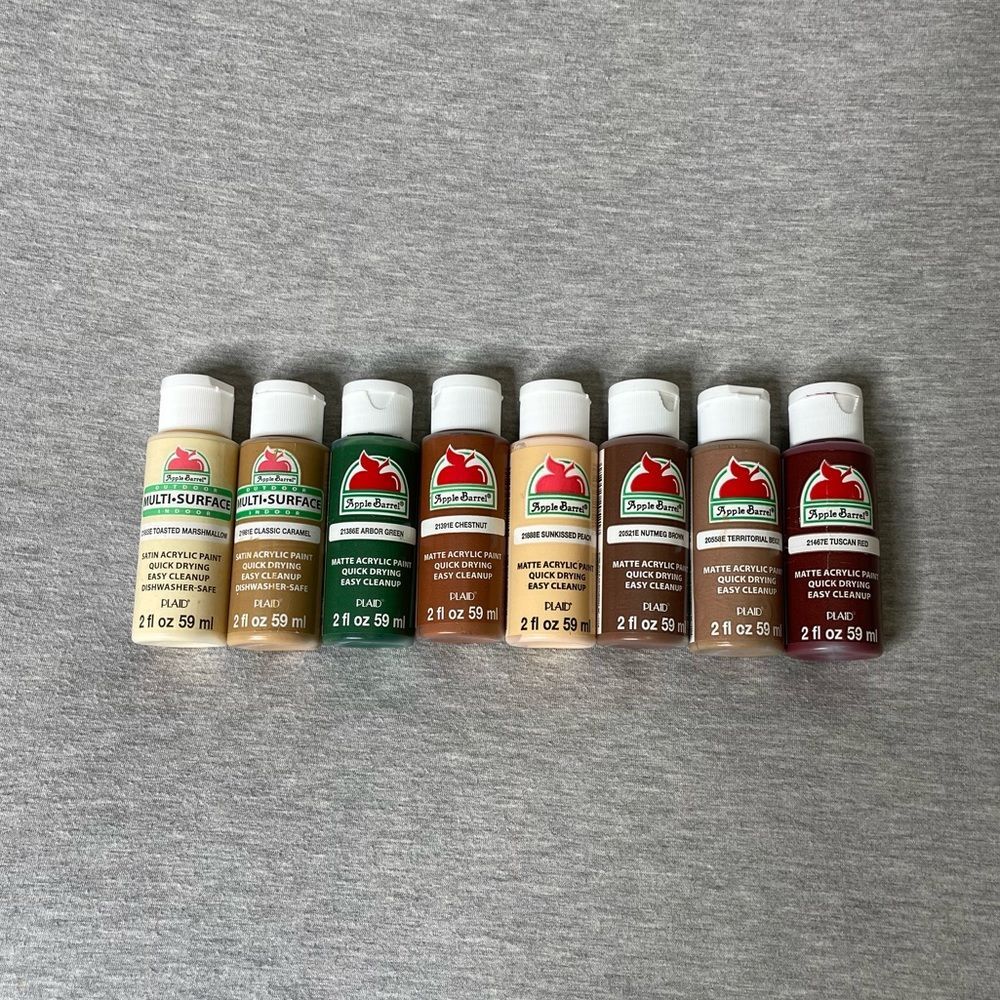 Apple Barrel Neutral Colored Acrylic Paints 8 PCS. Set